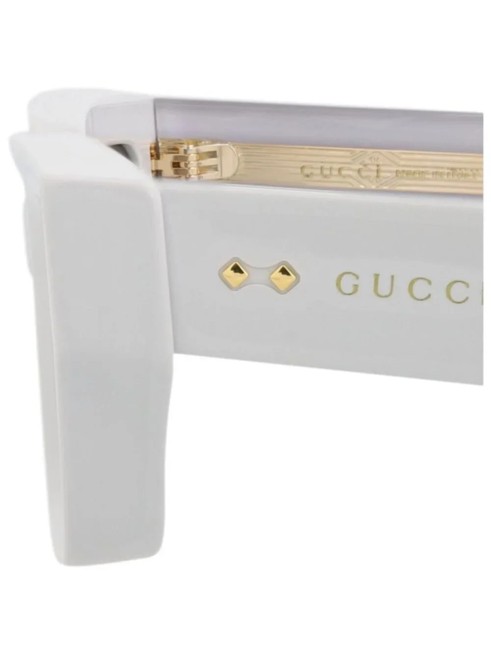 New Gucci Women's Sunglasses Square Rectangle Recycled Acetate Frame Unisex Grey